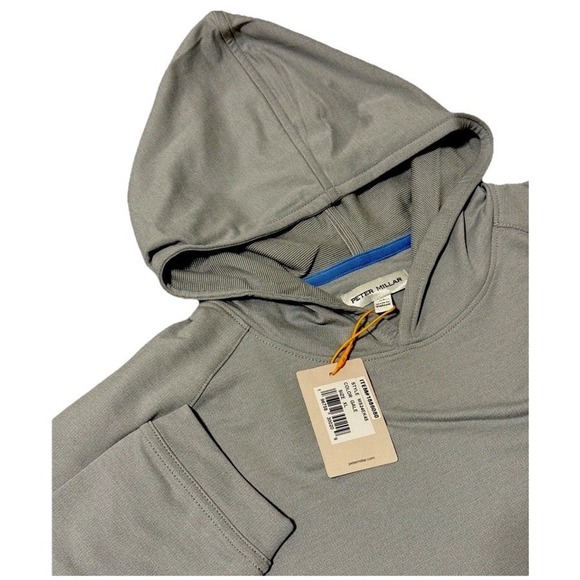 PETER MILLAR CROWN SPORT PERFORMANCE HOODIE GRAY‎ GALE XL MS23EK45